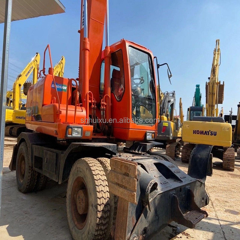 Excavadora de segunda mano de calidad DOOSAN 210W con precio bajo para la venta/Excavadora de excavadora hidráulica usada Doosan 210W