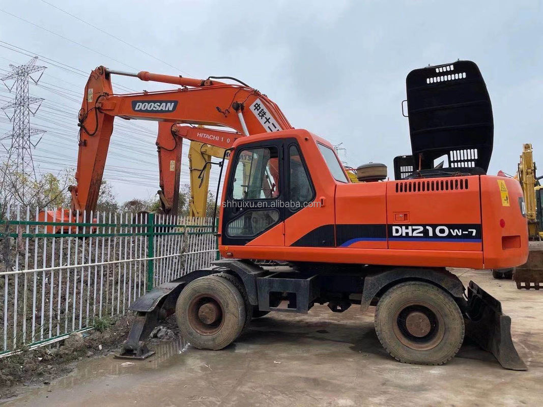 Excavadora de segunda mano de calidad DOOSAN 210W con precio bajo para la venta/Excavadora de excavadora hidráulica usada Doosan 210W