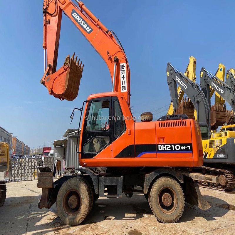 Excavadora de segunda mano de calidad DOOSAN 210W con precio bajo para la venta/Excavadora de excavadora hidráulica usada Doosan 210W