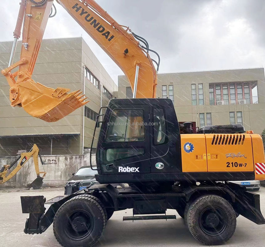 Excavadora de ruedas de segunda mano de buena calidad HYUNDAI210W 21T Excavadora usada máquina de excavación para la venta