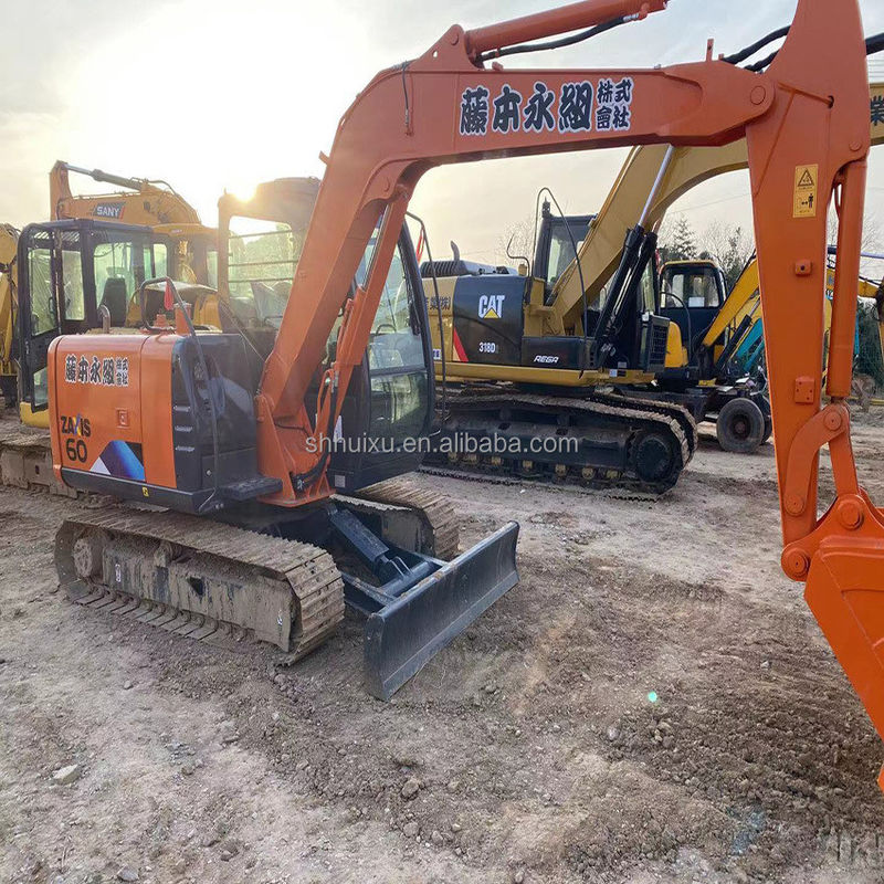 Hitachi en stock usado Hitachi mini excavadora zx60 Japón año 2019/de segunda mano Pequeña excavadora de rastreo en buen estado HITACHI 60
