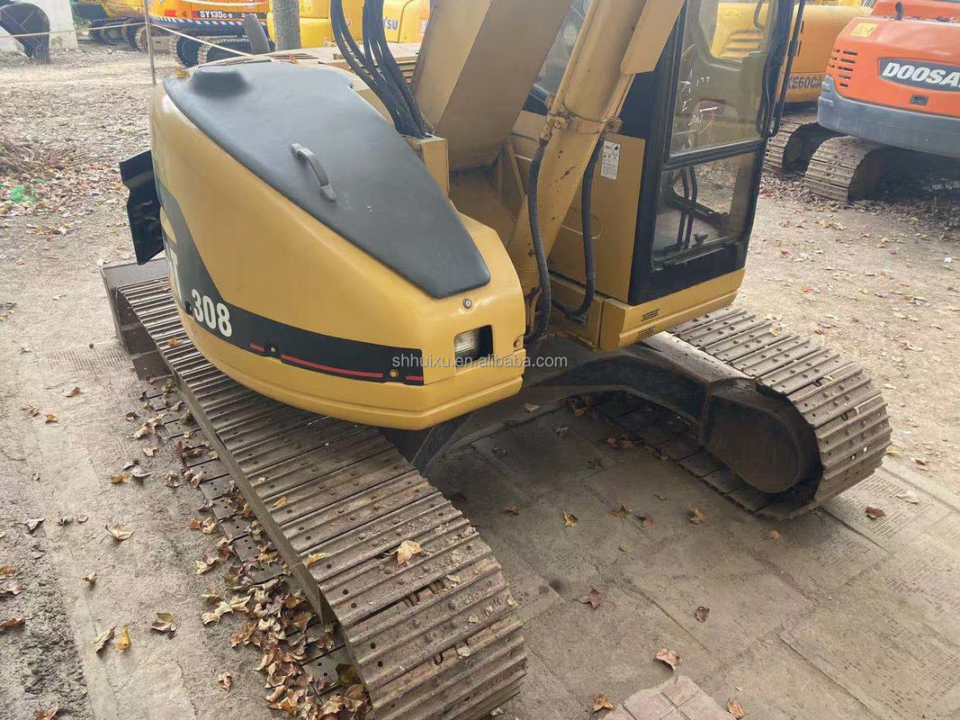 Mini excavadora hidráulica usada CAT308 de segunda mano buena calidad excavadora pequeña de rasca CAT308 para la venta