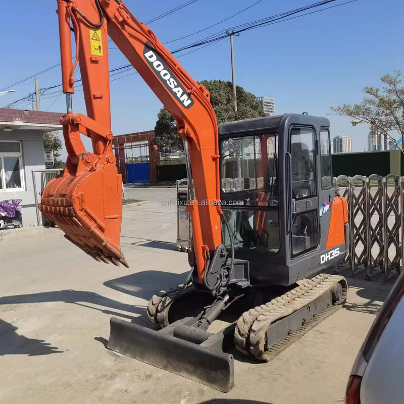 Venta caliente de Doosan Excavadora usada original Doosan DH35, mini excavadora Doosan con hoja de dozer, Doosan DH35 DH55 DH60 DH70 DH80 DX80 DX75 en stock
