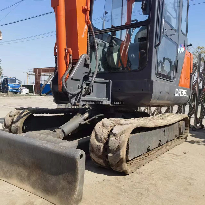 Venta caliente de Doosan Excavadora usada original Doosan DH35, mini excavadora Doosan con hoja de dozer, Doosan DH35 DH55 DH60 DH70 DH80 DX80 DX75 en stock