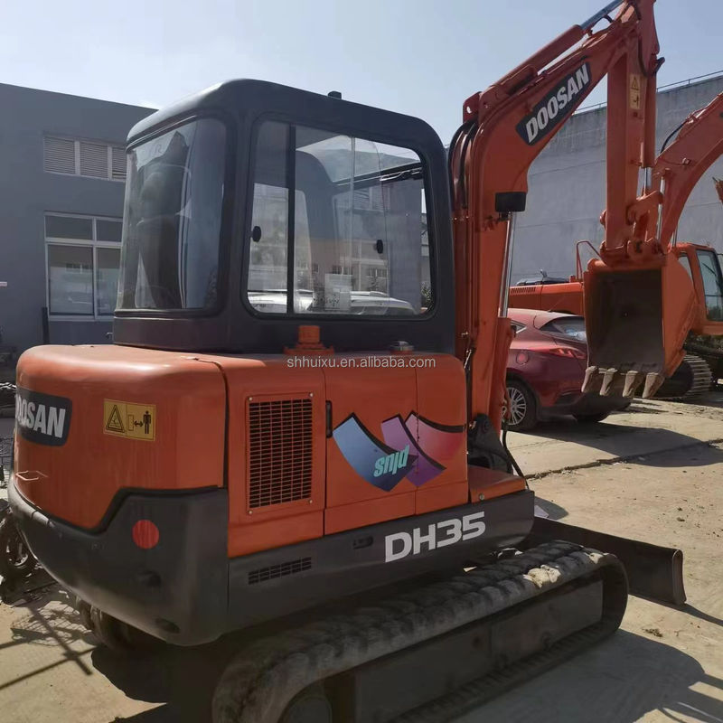 Venta caliente de Doosan Excavadora usada original Doosan DH35, mini excavadora Doosan con hoja de dozer, Doosan DH35 DH55 DH60 DH70 DH80 DX80 DX75 en stock