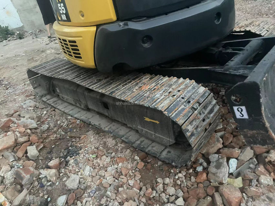 Alta calidad KOMATSU PC55MR excavadora hidráulica de segunda mano de origen japonés/mini excavadora de segunda mano KOMATSU PC55MR Precio barato