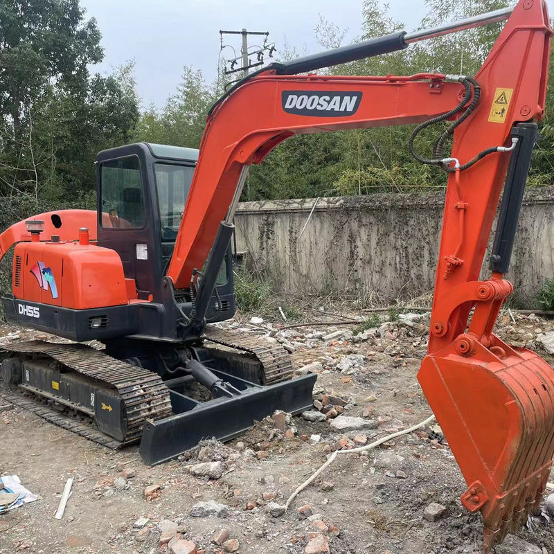 Mini excavadora hidráulica de rastreador Doosan 55 excavadora pequeña maquinaria usada de segunda mano excavadora compacta mini excavadora precio