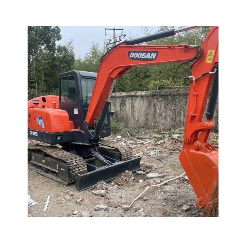Mini máquina de excavación de rastreo usada Doosan dx55/segundo excavadora manual de alta calidad Doosan dx55