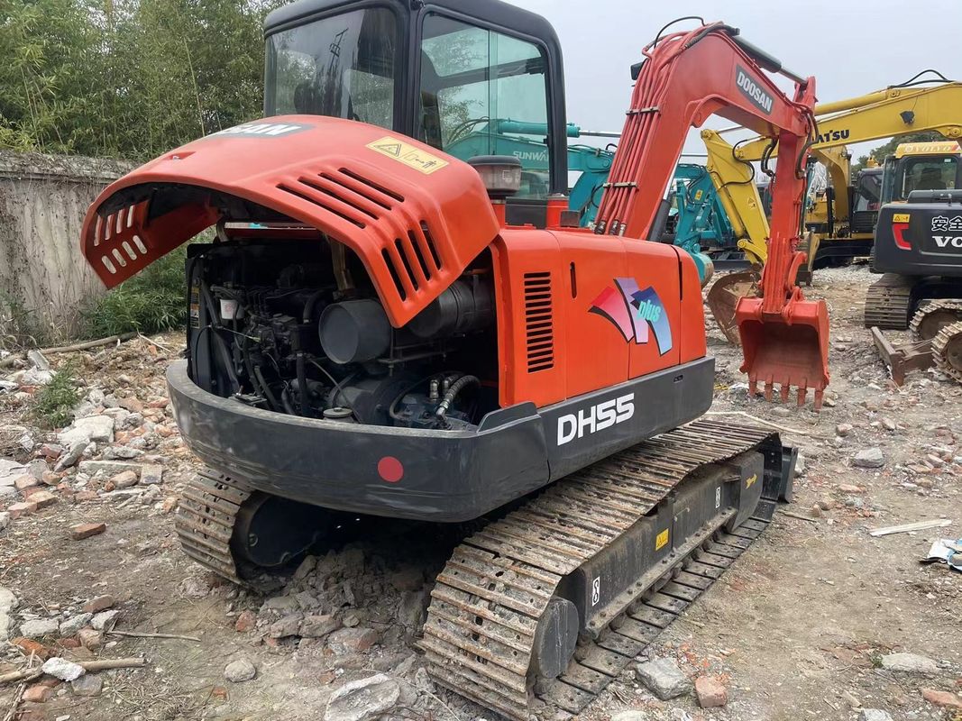 Mini máquina de excavación de rastreo usada Doosan dx55/segundo excavadora manual de alta calidad Doosan dx55
