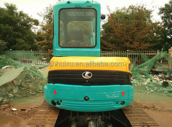 Excavadora japonesa de calidad usada Kubota 155 pequeña de 5,5 toneladas mini excavadora de segunda mano con cuchilla y línea de rotor