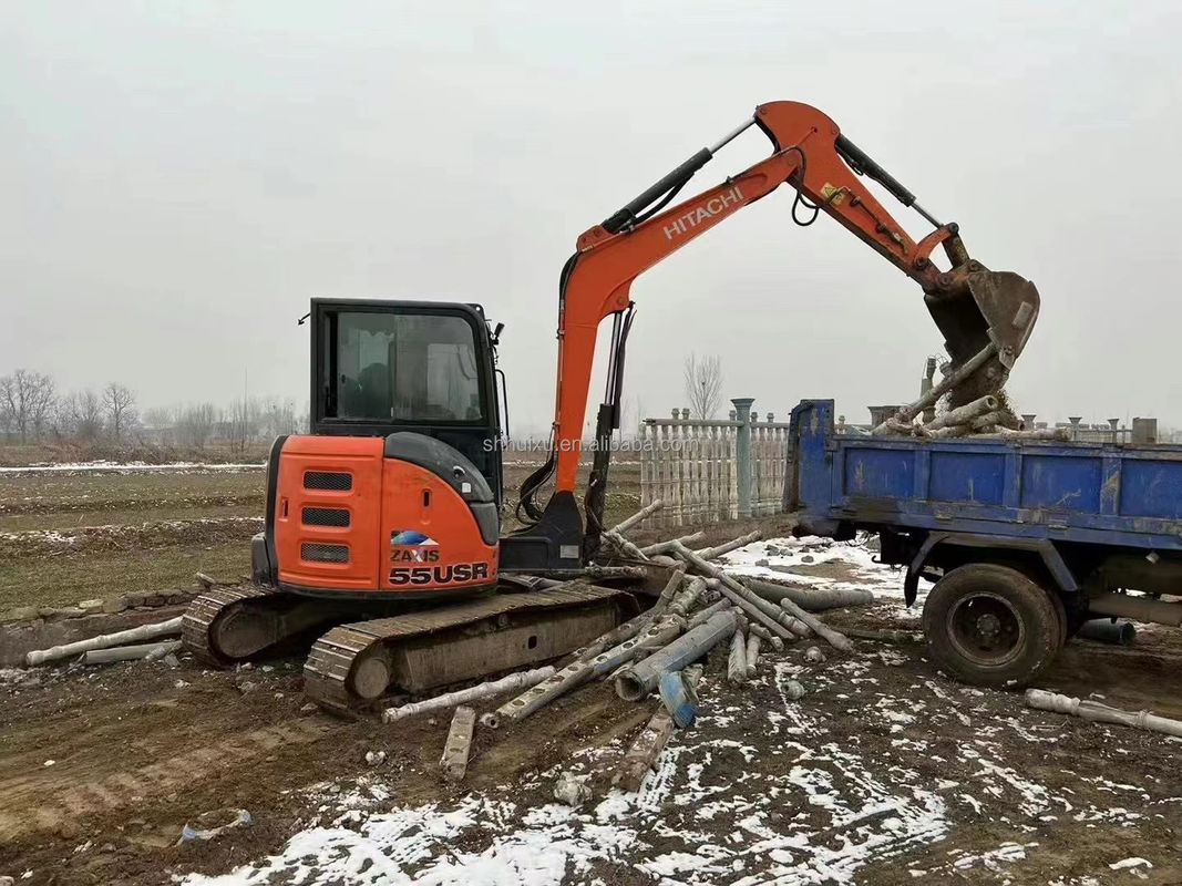 Venta caliente de Hitachi Mini excavadora usada Hitachi ZX55U Precio barato/buena calidad Hitachi ZX55U Excavadora hidráulica de segunda mano