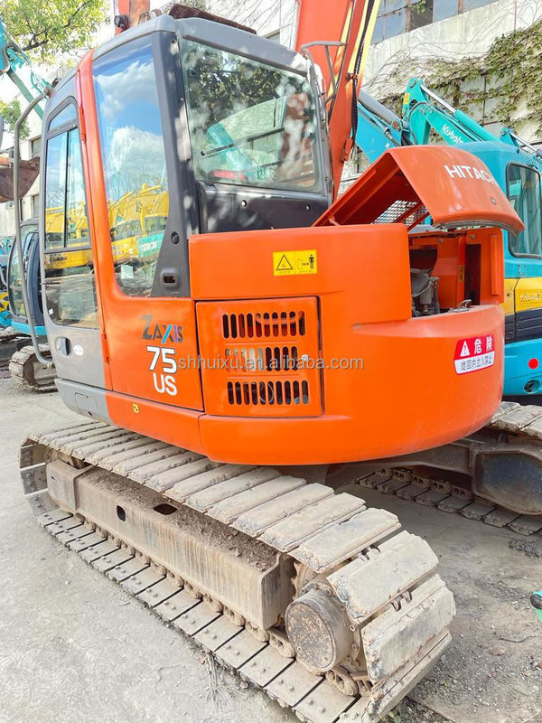 Hitachi en stock Japón origen Hitachi ZX75 de segunda mano excavadora hidráulica de rastreo/mini excavadora usada Hitachi ZX75 buena calidad Precio barato