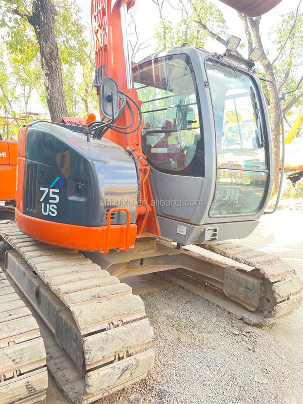 Hitachi en stock Japón origen Hitachi ZX75 de segunda mano excavadora hidráulica de rastreo/mini excavadora usada Hitachi ZX75 buena calidad Precio barato