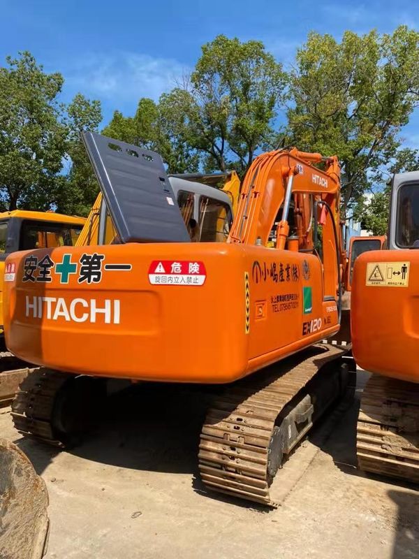 Mejor vendido HITACHI ex120 Excavadora de rastreo hidráulico de segunda mano Buena calidad/máquina de excavación usada HITACHI ex120 venta caliente