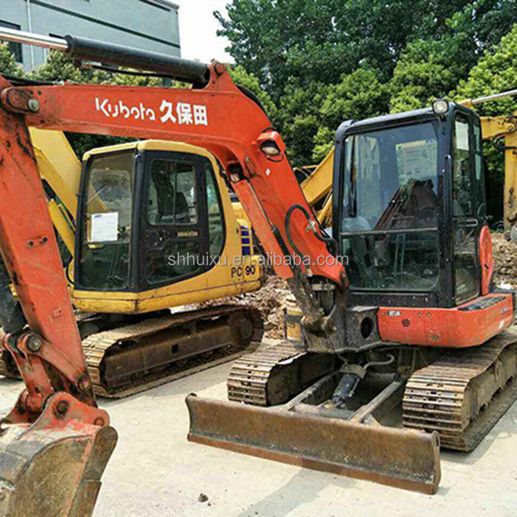 Mini excavadora usada Kubota55 de origen japonés precio barato/excavadora hidráulica de segunda mano