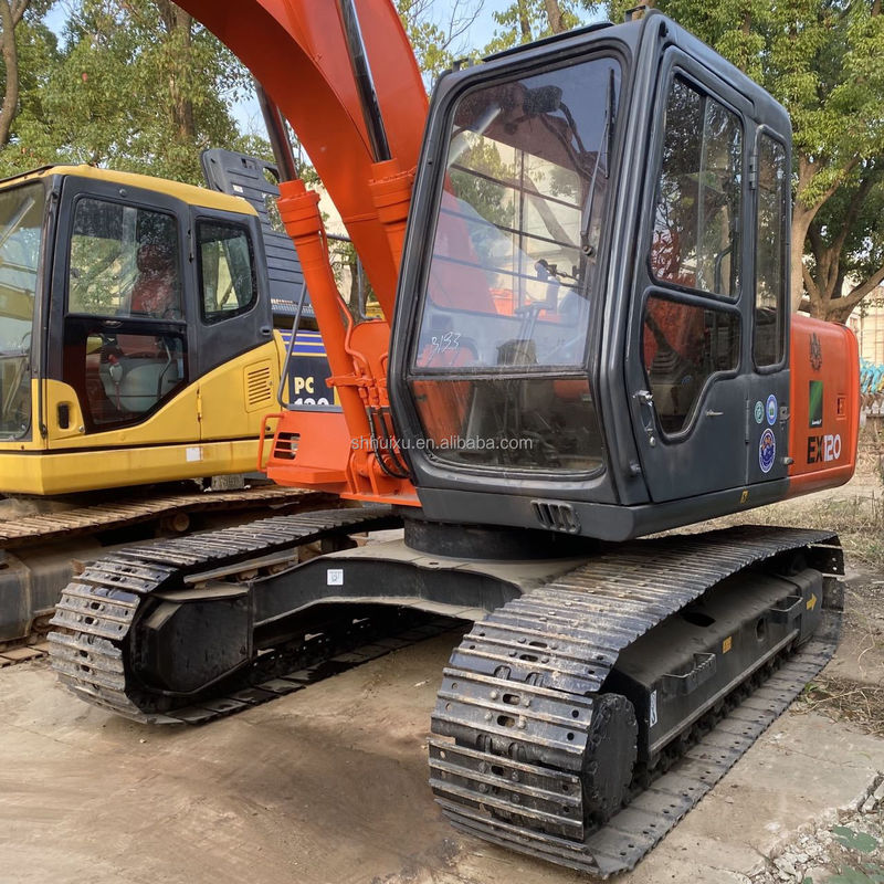 12 toneladas mini excavadora usada Hitachi excavadora coreana usada con cubo usada Hitachi 120 excavadora