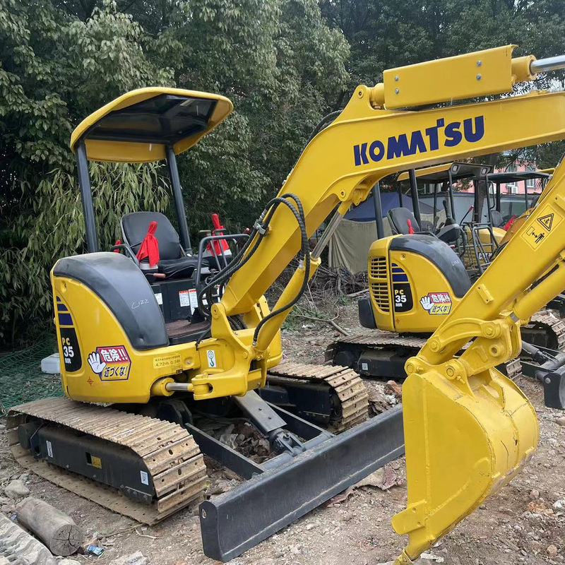 mini Japón Komatsu35 Excavadora usada para uso doméstico en interiores Excavadora japonesa de 3.5 toneladas