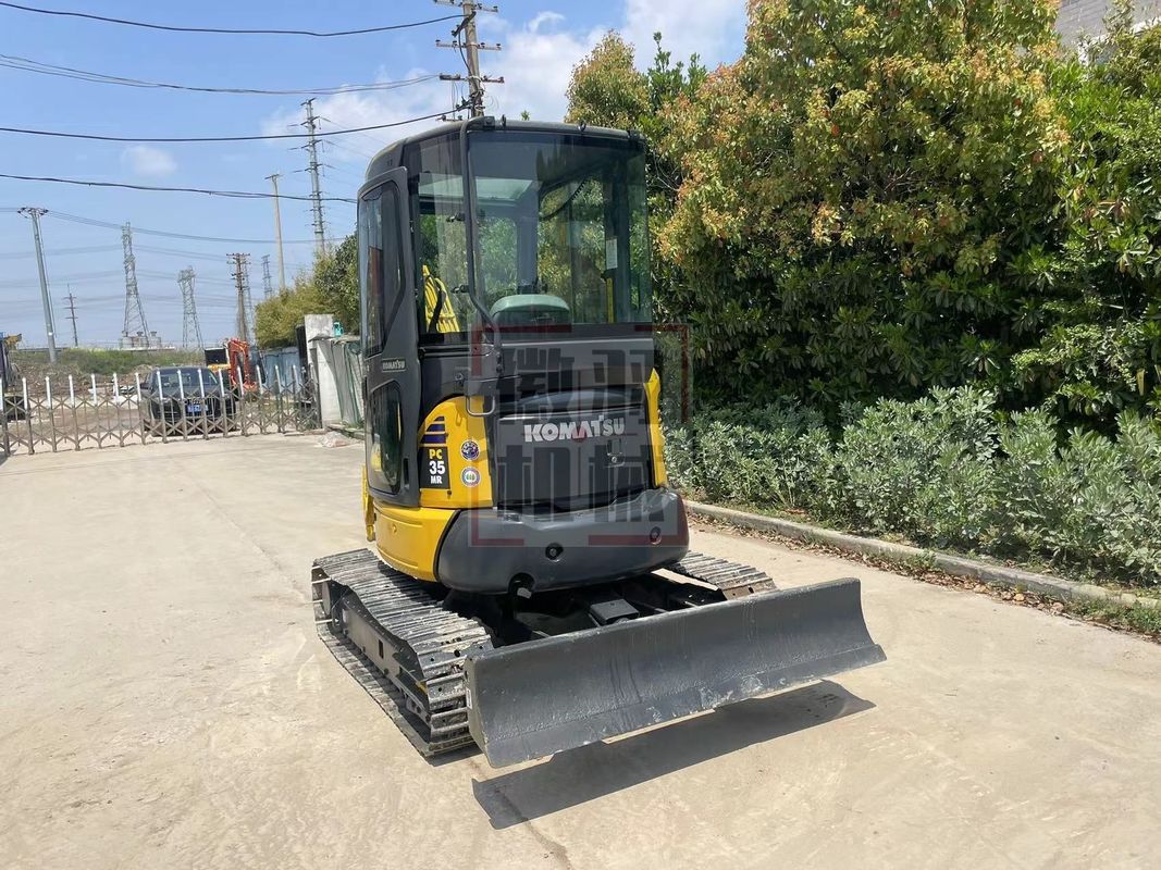 Mini excavadora usada Komatsu PC35 con cabina excavadora pequeña maquinaria usada mini excavadora usada excavadora de segunda mano para la venta