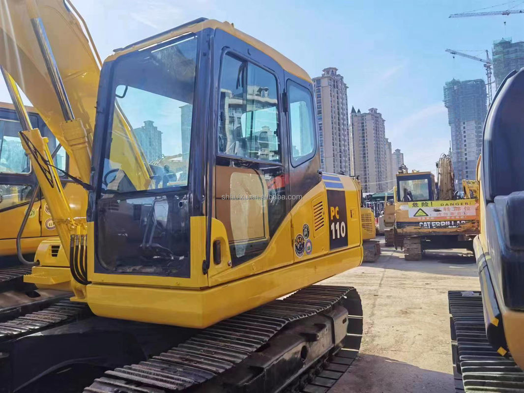 Excavadora de tierra usada a mano Komatsu PC110 maquinaria usada excavadoras de hoyos de postes usadas a mano excavadoras de segunda mano en venta