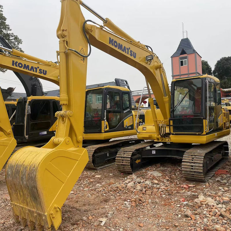 Excavadora de tierra usada a mano Komatsu PC130 maquinaria usada de 13 toneladas excavadoras de hoyos de postes usadas a mano excavadoras de segunda mano para la venta