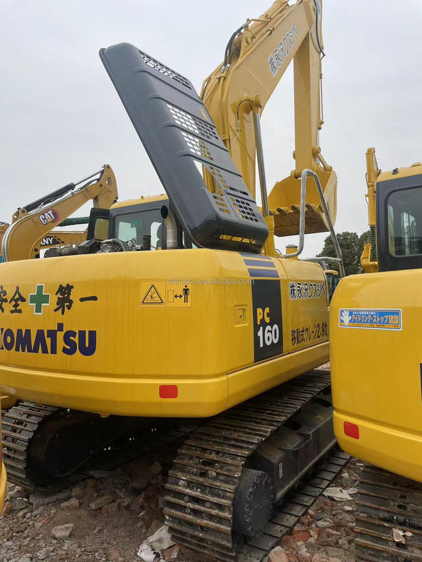 Excavadora de tierra usada a mano Komatsu PC160 maquinaria usada de 16 toneladas excavadoras de hoyos de postes usadas a mano excavadoras de segunda mano en venta