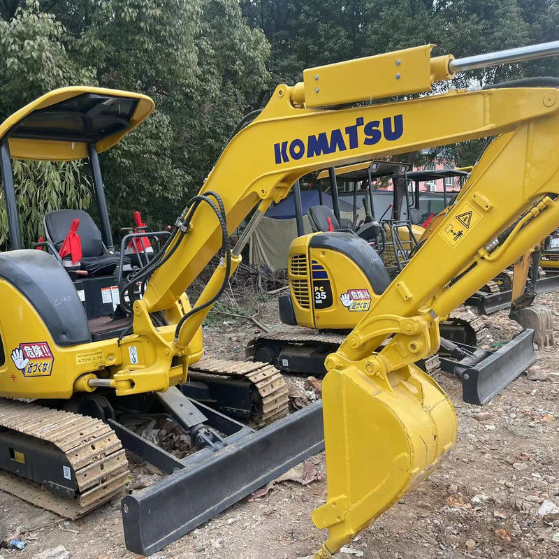 Mini excavadora usada Komatsu PC35 sin cabina excavadora pequeña maquinaria usada mini excavadora usada excavadora de segunda mano para la venta