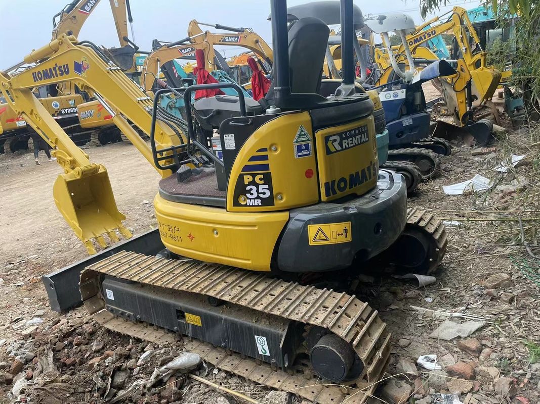 Mini excavadora usada Komatsu PC35 sin cabina excavadora pequeña maquinaria usada mini excavadora usada excavadora de segunda mano para la venta