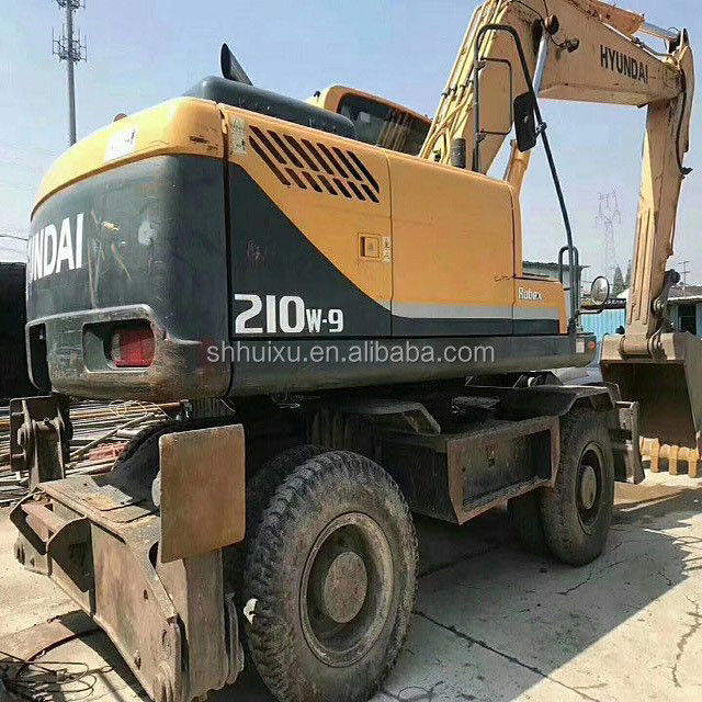 coreano original 2014 Hyundai r210w-9 usado excavadora de ruedas / máquina de neumáticos R210w-9 Hyundai a la venta