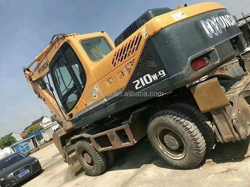 coreano original 2014 Hyundai r210w-9 usado excavadora de ruedas / máquina de neumáticos R210w-9 Hyundai a la venta