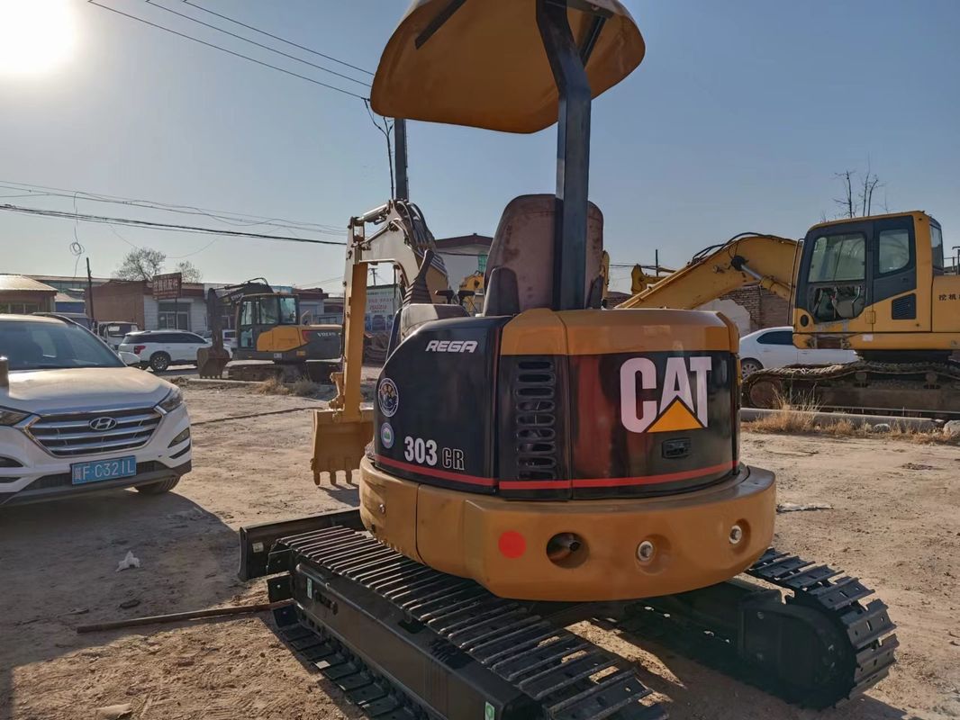 Mini excavadora usada CAT303 sin conducir cabina excavadora de tierra manual China mini excavadora