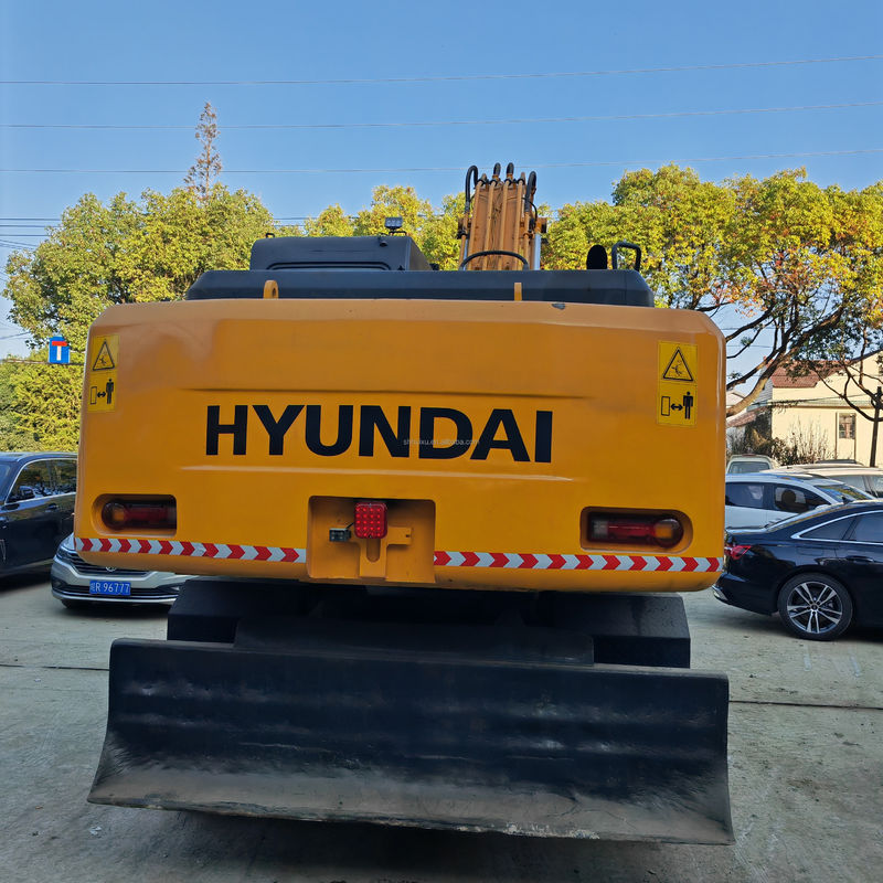2.1m3 Capacidad del cubo Excavadora de ruedas usadas Hyundai 210 7 de segunda mano Excavadora