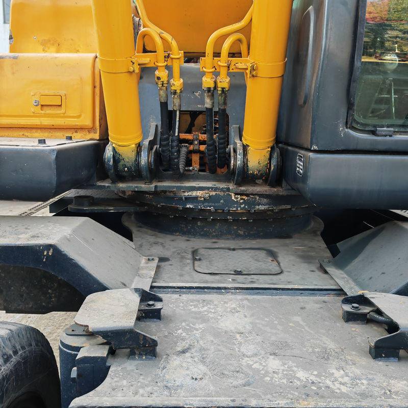 2.1m3 Capacidad del cubo Excavadora de ruedas usadas Hyundai 210 7 de segunda mano Excavadora