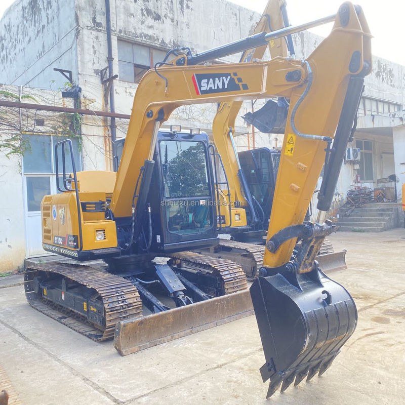 China Excavadora Sany original de segunda mano 75c SY75C-10 SY75C-8 SY75C-9 Mini Excavadora de 8 toneladas