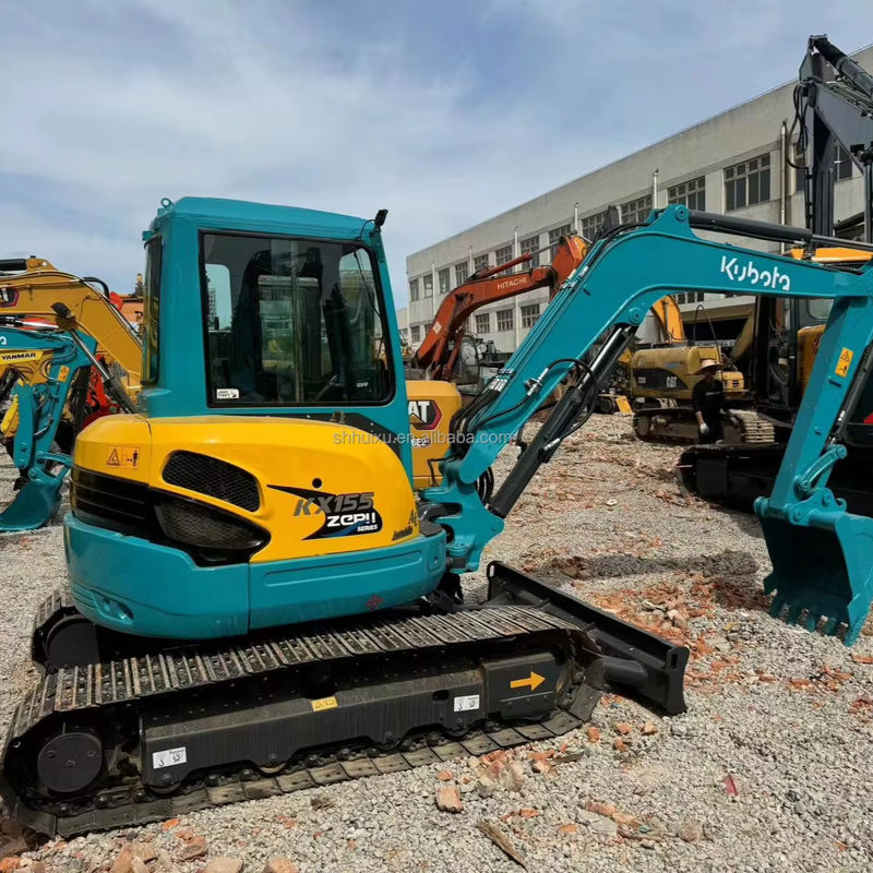 5Excavadora mini usada de 5 toneladas Kubota Kx155 Excavadora de rastreo original japonesa