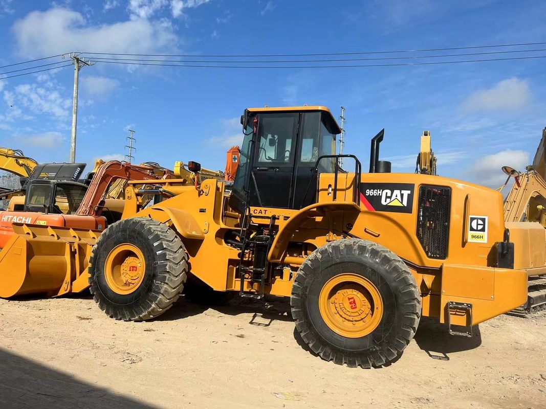 Cargador usado de 6 toneladas CAT966H Garrafa usada 966 Cargador de ruedas usado Tractor excavador