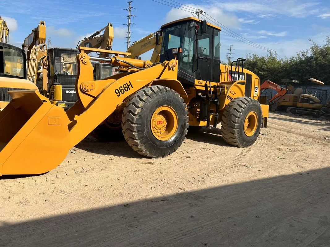 Cargador usado de 6 toneladas CAT966H Garrafa usada 966 Cargador de ruedas usado Tractor excavador