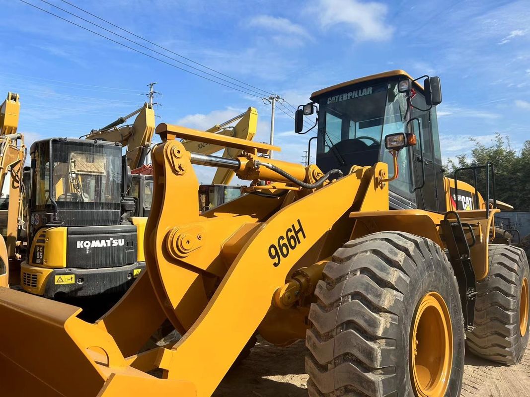 Cargador usado de 6 toneladas CAT966H Garrafa usada 966 Cargador de ruedas usado Tractor excavador