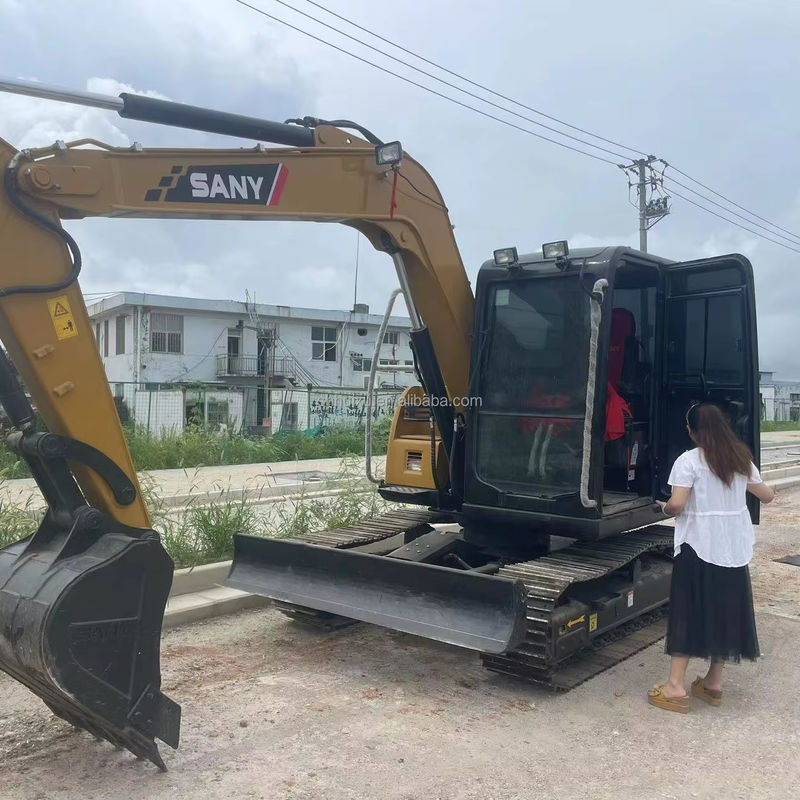Excavadora usada de tamaño medio usada sany 75c/segundo mano sany 75c a la venta