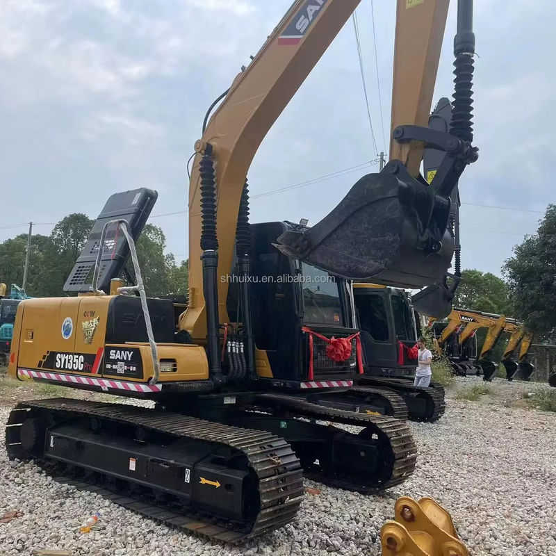 Excavadora china Sany 135 Usada Sany Excavadora de 13 toneladas Cummins Motor amarillo