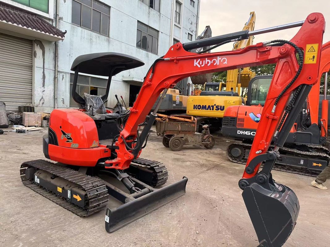 0.15m3 Cubo Rojo Mini Excavadora Usada Kubota U35 Mini Excavadora de segunda mano