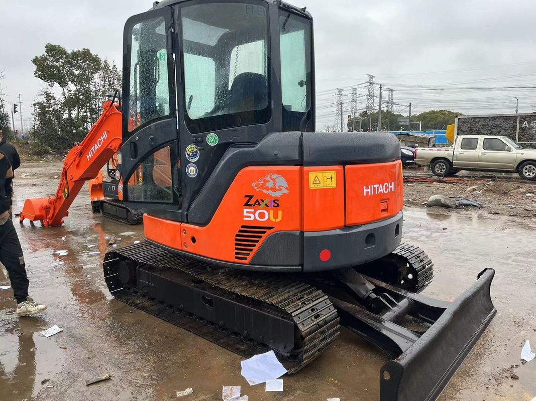 Excavadora mini de 5 toneladas de la marca japonesa Hitachi Zx50u de segunda mano