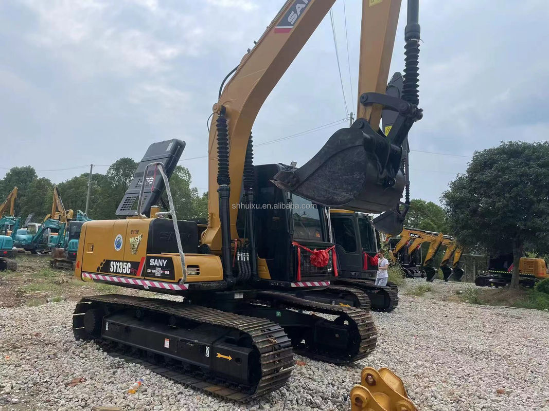 13 toneladas de excavadora usada Sany 135 excavadora de segunda mano 1.4m3 Capacidad de cubo