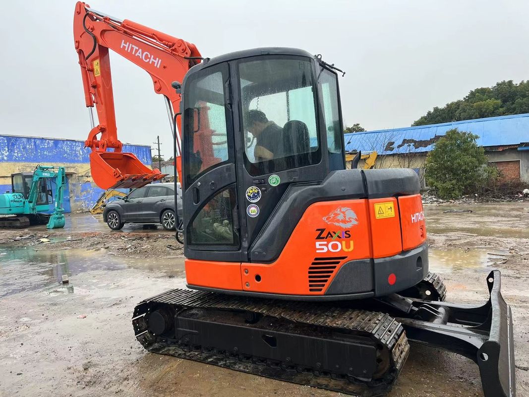 Excavadora mini de 5 toneladas de la marca japonesa Hitachi Zx50u de segunda mano