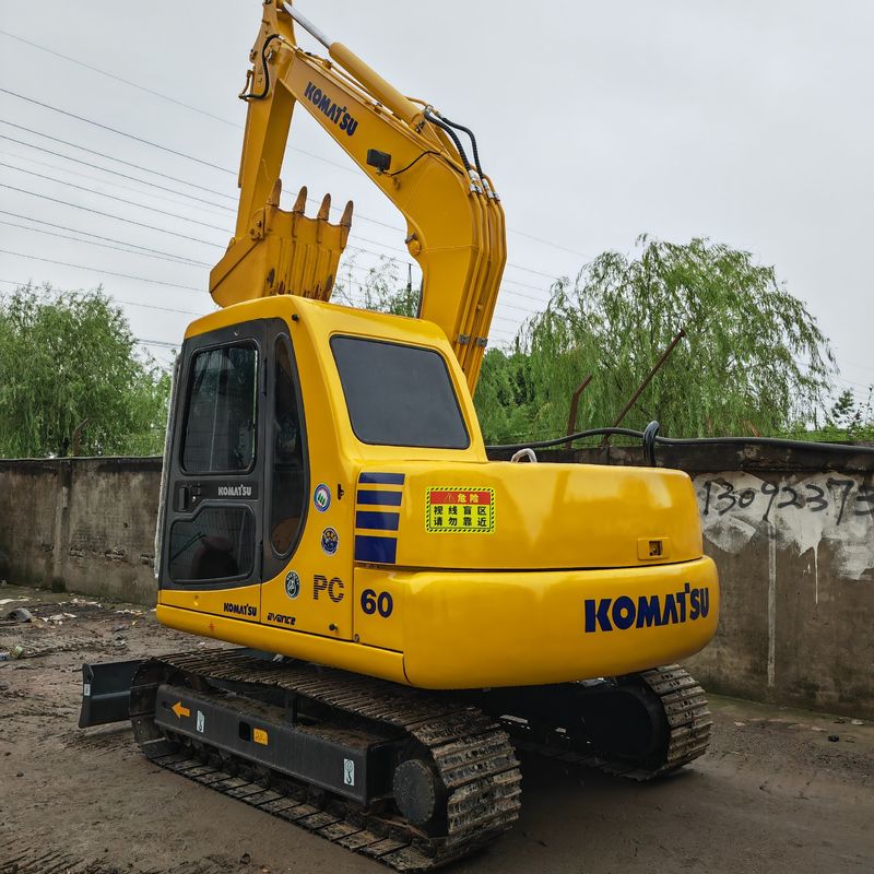 Amarillo Mini Excavadora Usada 6T de segunda mano Komatsu Pc60 Color original