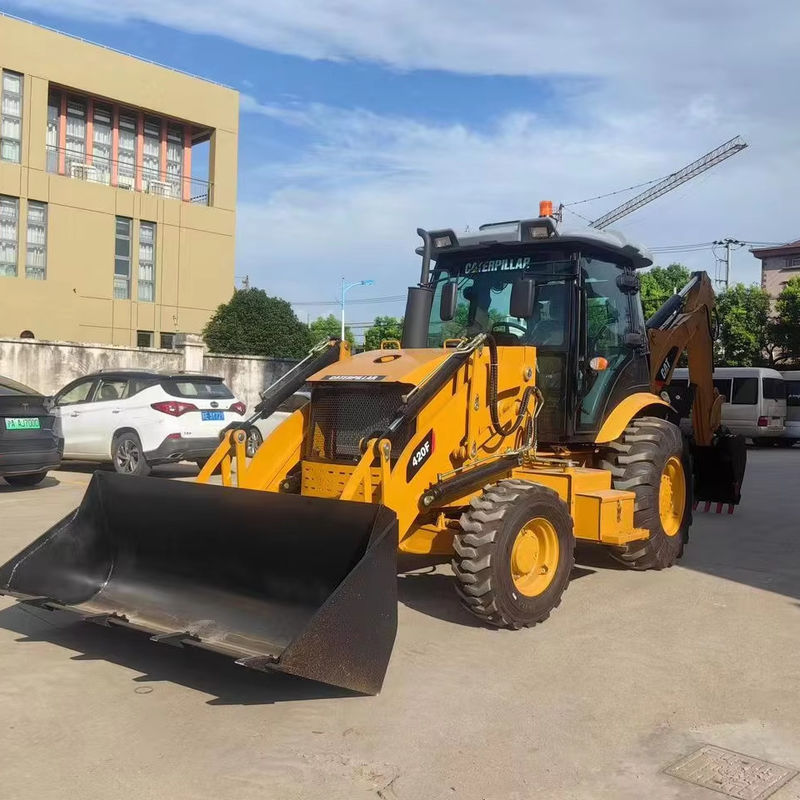 Excavadora usada Caterpillar CAT420F máquina de pintura de carreteras/ japonés de segunda mano tractor maquinaria de carreteras motor en buen estado