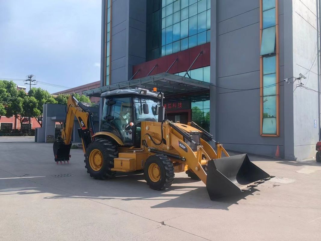 Excavadora usada Caterpillar CAT420F máquina de pintura de carreteras/ japonés de segunda mano tractor maquinaria de carreteras motor en buen estado