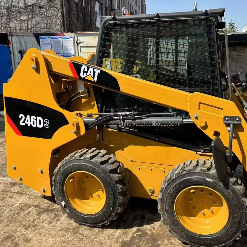 Caterpillar 246D Skid Steer Usado Cat 246C Skid Steer Cargador máquina de segunda mano Cargador de gato