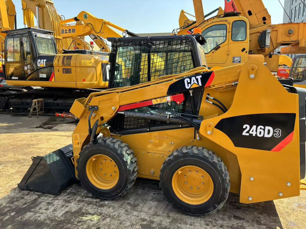 Caterpillar 246D Skid Steer Usado Cat 246C Skid Steer Cargador máquina de segunda mano Cargador de gato