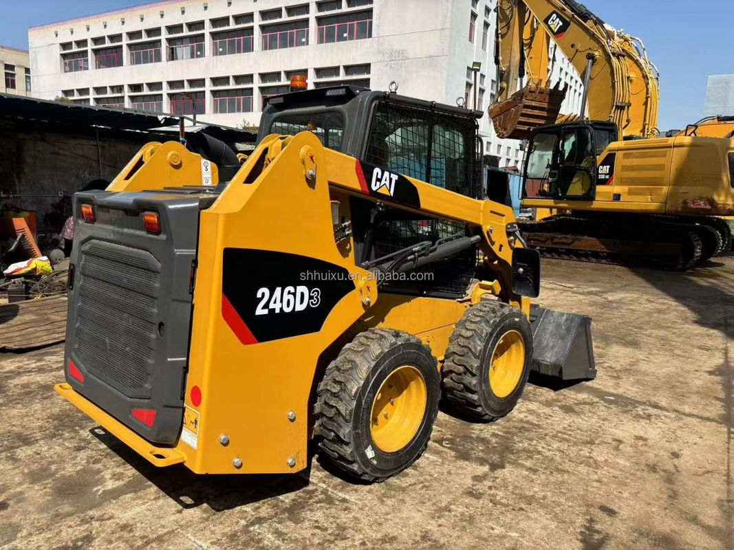 Caterpillar 246D Skid Steer Usado Cat 246C Skid Steer Cargador máquina de segunda mano Cargador de gato