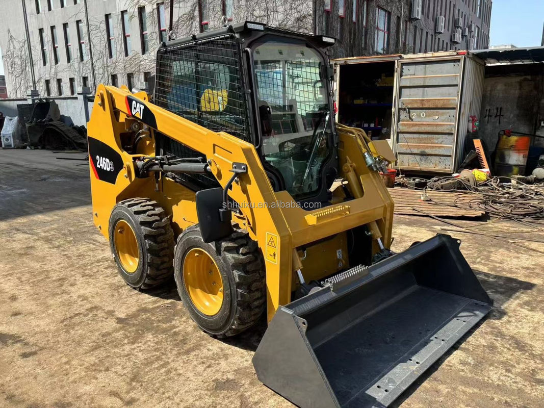 Caterpillar 246D Skid Steer Usado Cat 246C Skid Steer Cargador máquina de segunda mano Cargador de gato